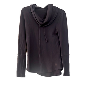 marika dark grey Women's drawstring cowl neck Sweater